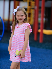 Rylee Faith Designs' Girls Back To School Dresses in various colors, highlighting the versatility of the Ruffle Bow Pencil Twirl Dress.