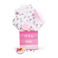 It's A Girl New Baby Gift Basket - The Palm Beach Baby