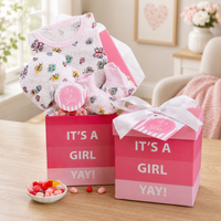 It's A Girl New Baby Gift Basket - The Palm Beach Baby