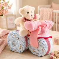 Pink Tricycle Diaper Cake Gift Basket - The Palm Beach Baby