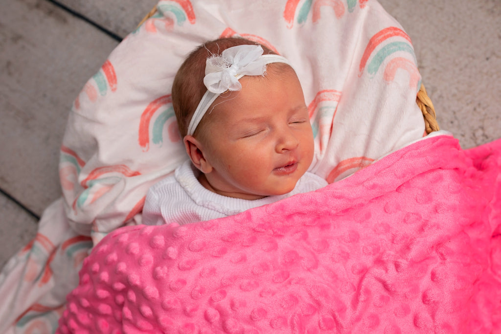 Colorful Creations Minky Blanket by Growing Sprouts featuring a vibrant watercolor design, perfect for snuggles and style in your baby's nursery.