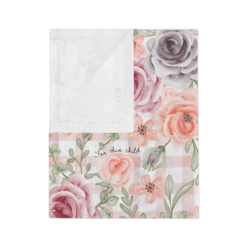 For This Child I Have Prayed Minky Blanket - The Palm Beach Baby