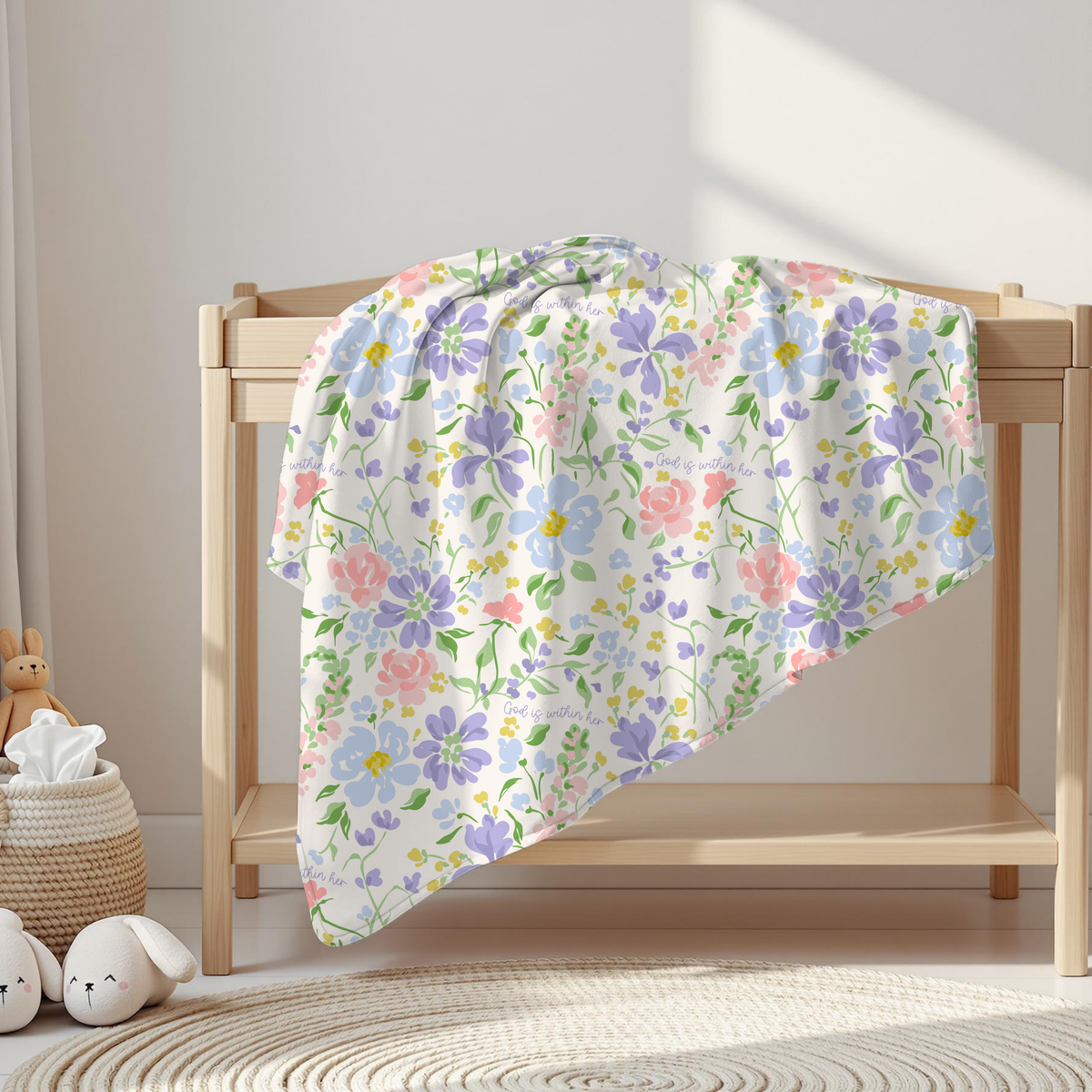 God is Within Her Minky Blanket