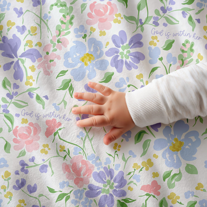 God is Within Her Minky Blanket - The Palm Beach Baby