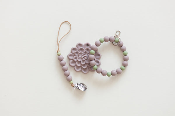 Mommy and Me Bundle  Baby Teether Gift Set // Lavender Succulent - The Palm Beach Baby