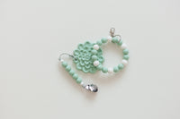 Mommy and Me Bundle Baby Teether Gift Set // Aqua Succulent - The Palm Beach Baby