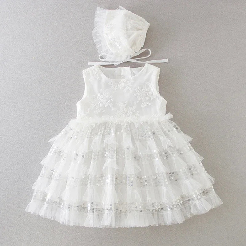"Eva" Baptism Christening Special Occasion Dress - The Palm Beach Baby