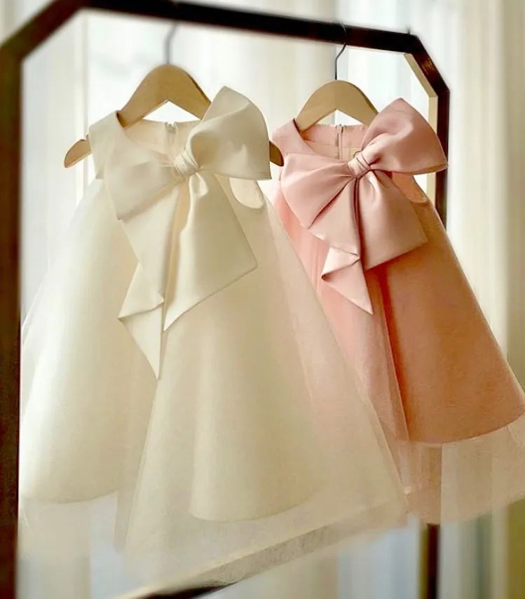 "Tamara" Elegant Dress With Big Bow - 12 Colors