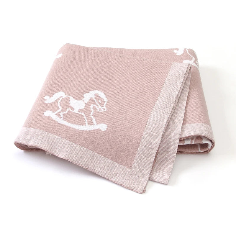 "Hobby Horse" Print Baby Blanket