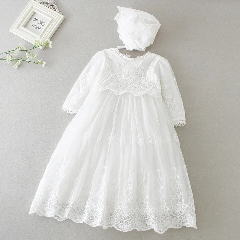 "Eva" Baptism Christening Special Occasion Dress - The Palm Beach Baby