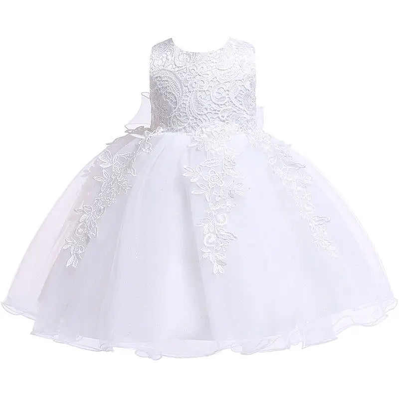 "Sara Elizabeth" White Lace Special Occasion Dress