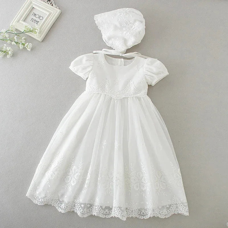 "Eva" Baptism Christening Special Occasion Dress - The Palm Beach Baby