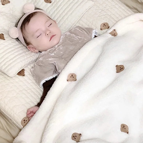 Little Teddy Soft Fleece Blanket - 5 Embroidered Prints - The Palm Beach Baby Estimated 12 - 18 Day Shipping