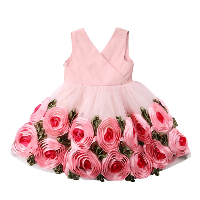 "Skylar" Rose Garden Party Dress