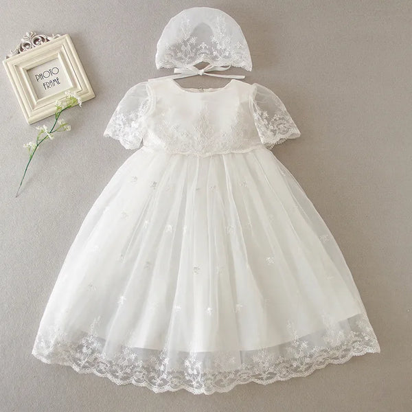 "Eva" Baptism Christening Special Occasion Dress - The Palm Beach Baby