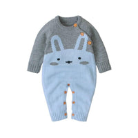 Baby romper with bunny design on a white background