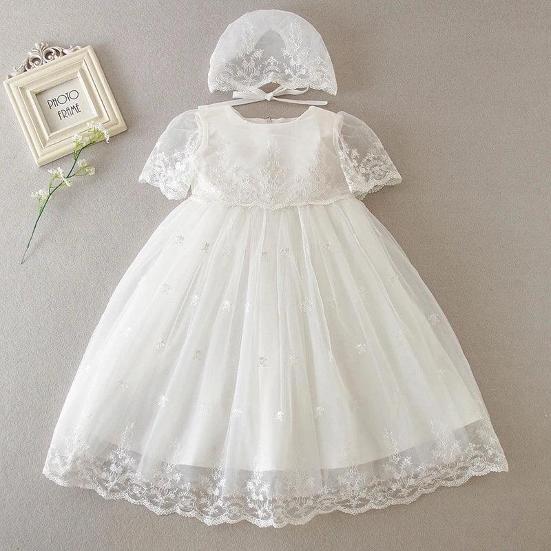 "Eva" Baptism Christening Special Occasion Dress - The Palm Beach Baby
