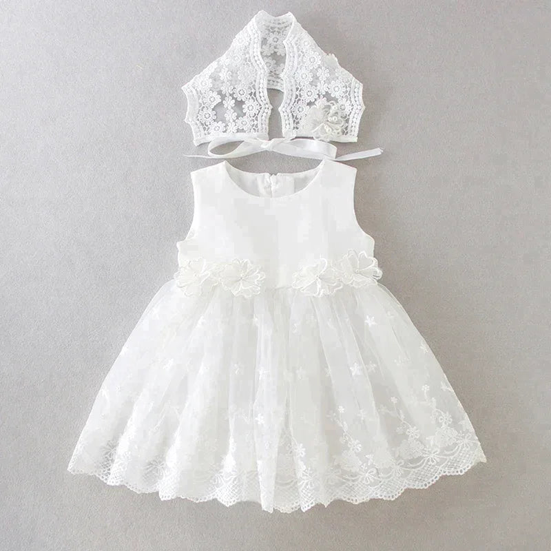 "Eva" Baptism Christening Special Occasion Dress - The Palm Beach Baby