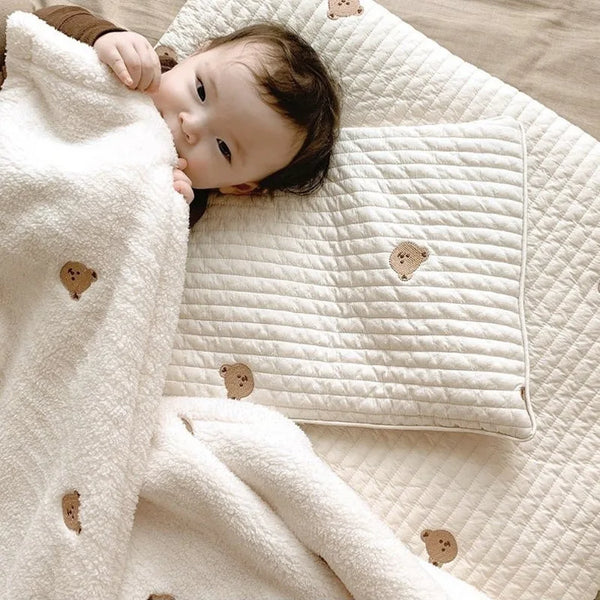 Little Teddy Soft Fleece Blanket - 5 Embroidered Prints - The Palm Beach Baby Estimated 12 - 18 Day Shipping