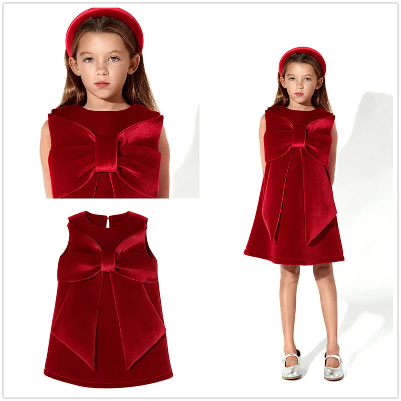 "Caitlin" Elegant Big Bow A-Line Dress