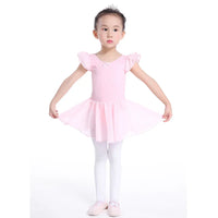 girls ballet tutu dress in light pink with ruffled sleeves for toddlers