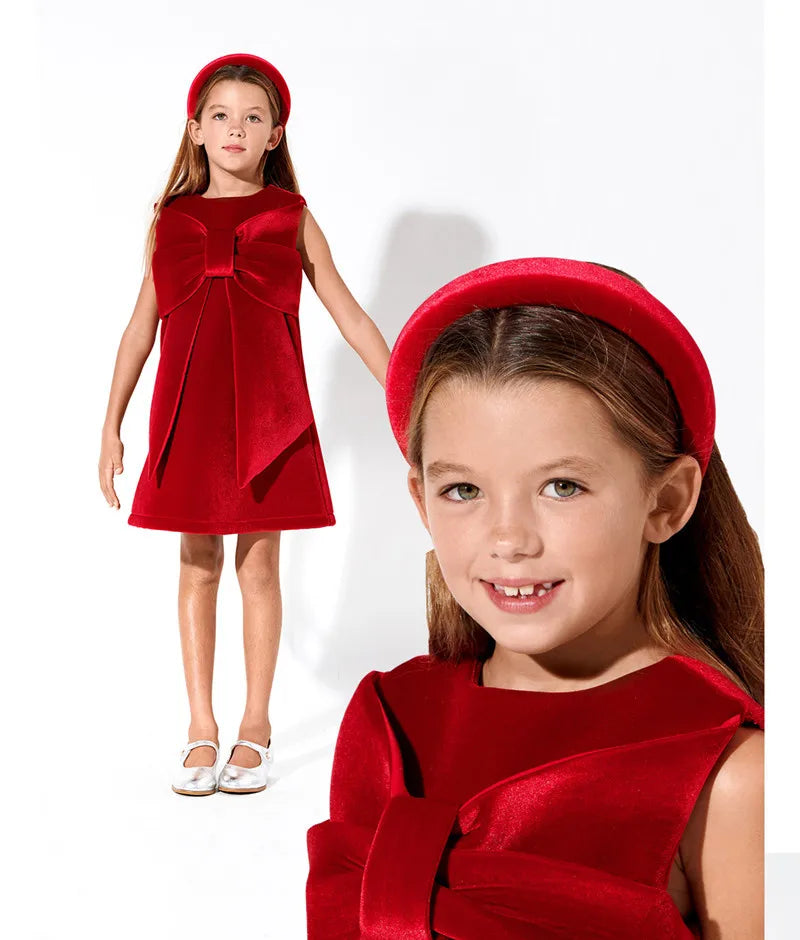 "Caitlin" Elegant Big Bow A-Line Dress