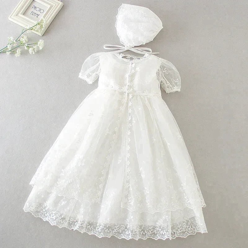 "Eva" Baptism Christening Special Occasion Dress - The Palm Beach Baby