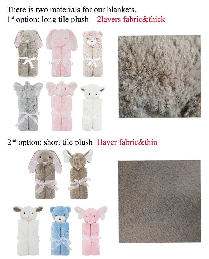 Cute Animal Baby Toddler Blanket/Toy