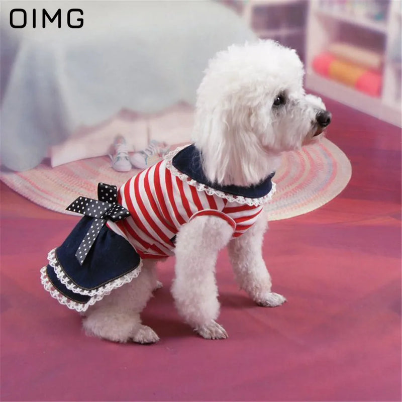 DIVA Pet - Polka Dots And Stripes Pet Dress
