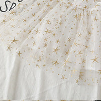 Star Sweetie Flowy Voile Dress - Enchanting Sleeveless Dress with Gold Stars - The Palm Beach Baby