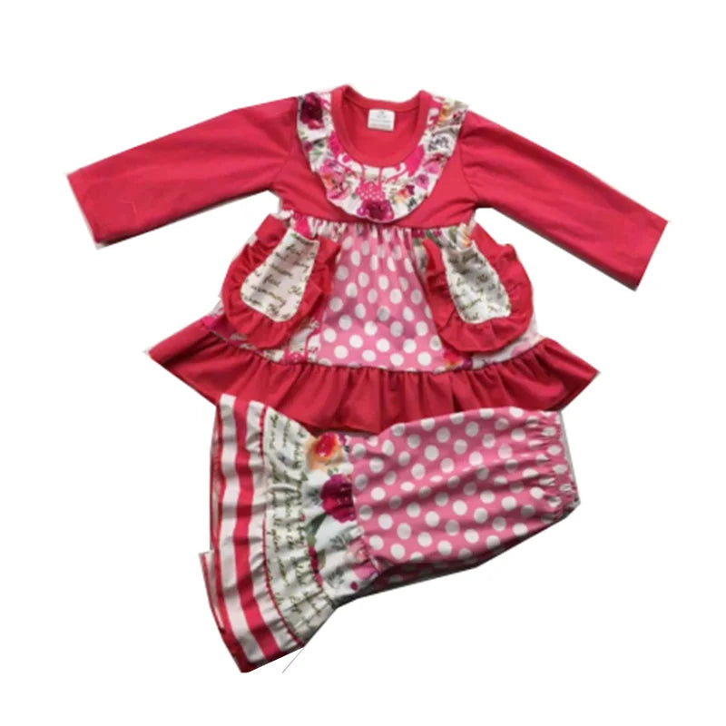 Flower Power Boho Dress Pants Set for Girls - 10 Style Options