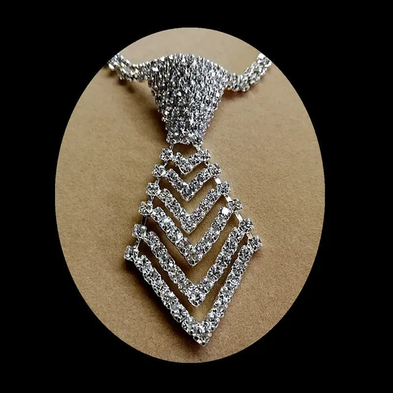 Dapper Pet Rhinestone Tie for Glam Pets - Elegant White Accessory for Stylish Dogs & Cats - The Palm Beach Baby