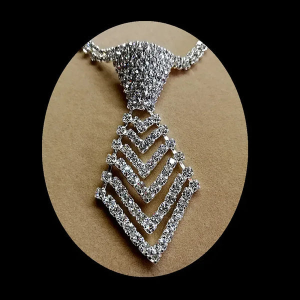 Dapper Pet Rhinestone Tie for Glam Pets - Elegant White Accessory for Stylish Dogs & Cats - The Palm Beach Baby