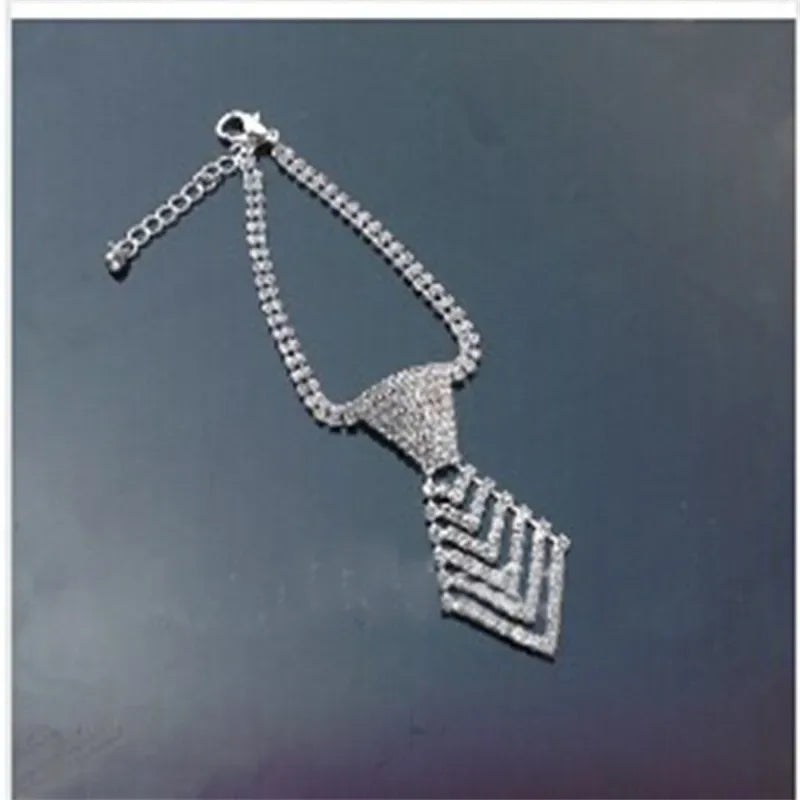 Dapper Pet Rhinestone Tie for Glam Pets - Elegant White Accessory for Stylish Dogs & Cats - The Palm Beach Baby