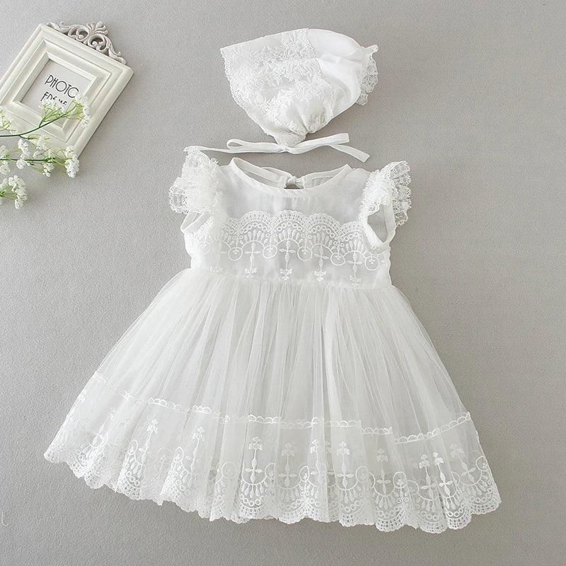 "Eva" Baptism Christening Special Occasion Dress - The Palm Beach Baby