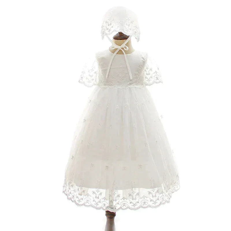 "Eva" Baptism Christening Special Occasion Dress - The Palm Beach Baby