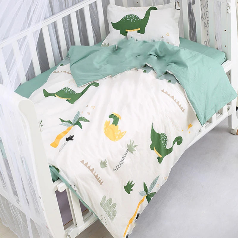 3 PC Cotton Crib Bed Bedding Sets  - 10 Styles