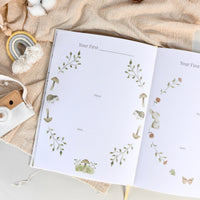 The Story of You: Fearfully and Wonderfully Made (Forest Friends) - Linen Baby Keepsake Book with Storage Box - The Palm Beach Baby