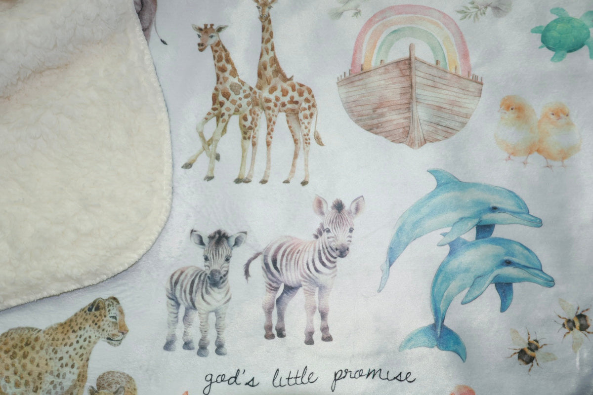 God's Little Promise Sherpa Blanket - The Palm Beach Baby