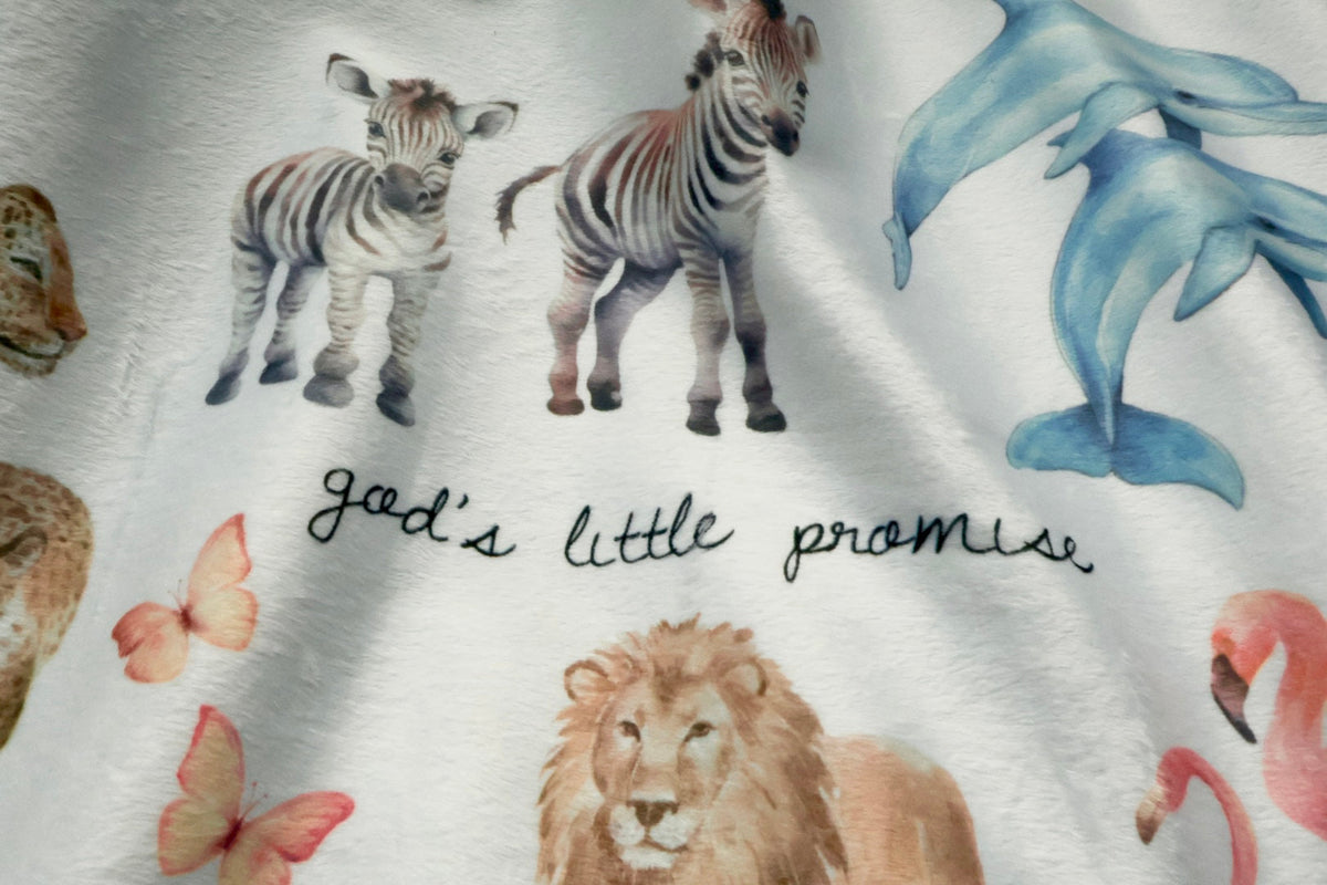 God's Little Promise Sherpa Blanket - The Palm Beach Baby