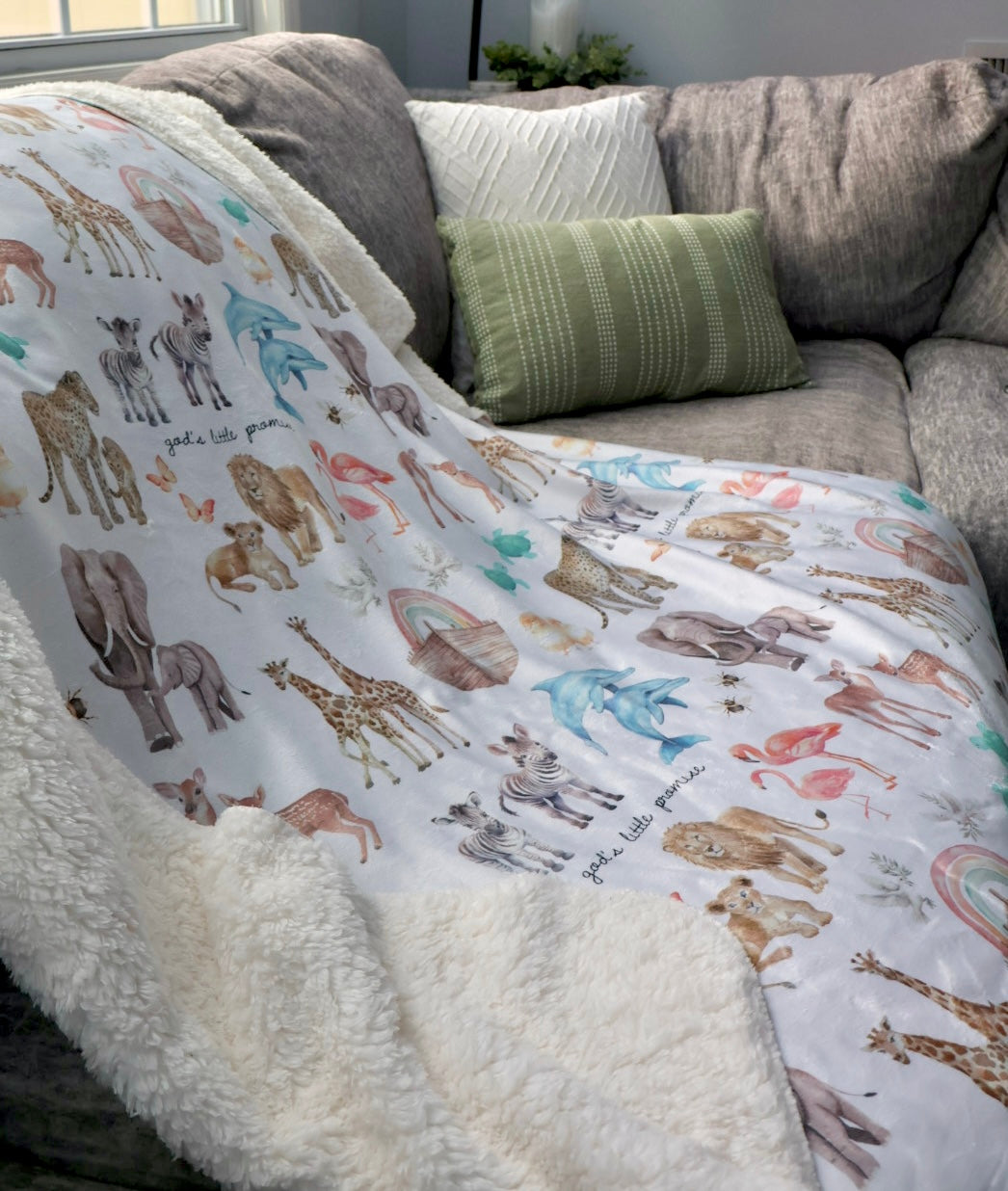 God's Little Promise Sherpa Blanket - The Palm Beach Baby