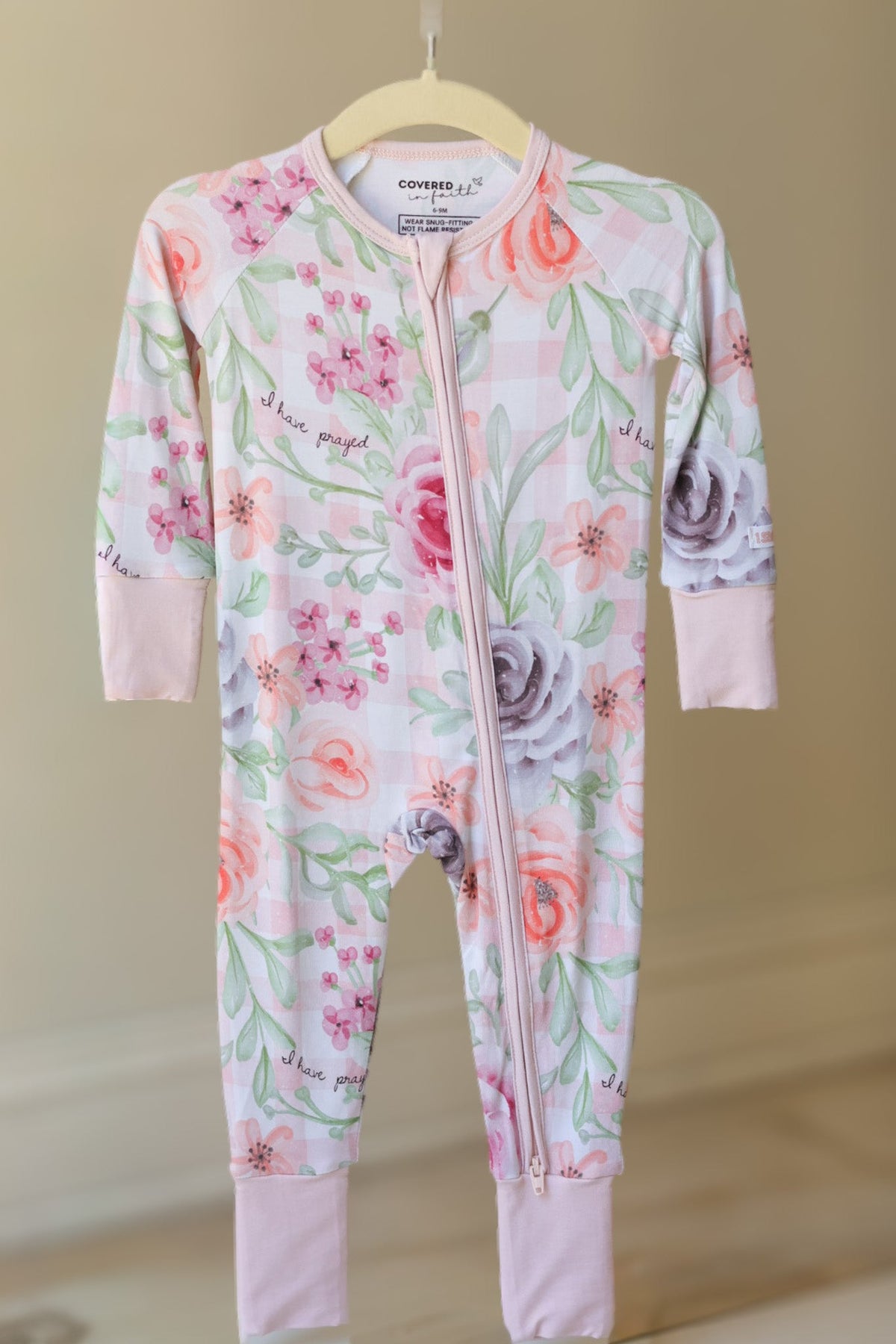 For This Child I Have Prayed Bamboo Footed Onesie Pajama