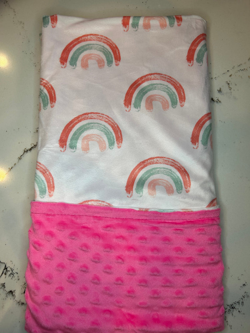 Cozy corner with Colorful Creations Minky Blanket in soft minky fabric, ideal for cuddly naps and playful moments for your little ones.