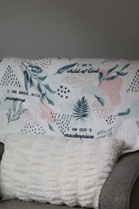 I Am Bible Verse Plush Blanket - The Palm Beach Baby