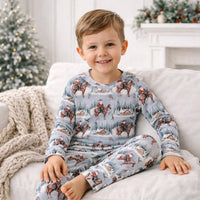 Cowboy Christmas Children's Bamboo Pajama Set - Western - The Palm Beach Baby