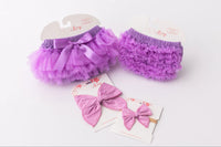 Lavender Ruffle Tutu Bloomer by Mila & Rose, featuring fluffy ruffles and matching accessories, perfect for baby photoshoots and playful occasions.