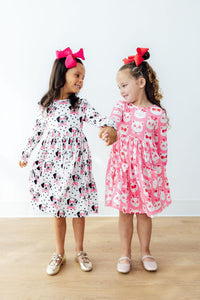 Love You Spots Long Sleeve Pocket Twirl Dress for Girls - The Palm Beach Baby Mila & Rose ®