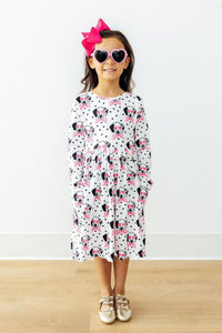 Love You Spots Long Sleeve Pocket Twirl Dress for Girls - The Palm Beach Baby Mila & Rose ®