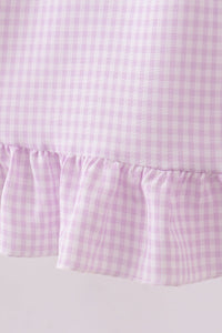 Purple Gingham Lace Ruffle Dress - The Palm Beach Baby