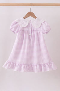 Purple Gingham Lace Ruffle Dress - The Palm Beach Baby